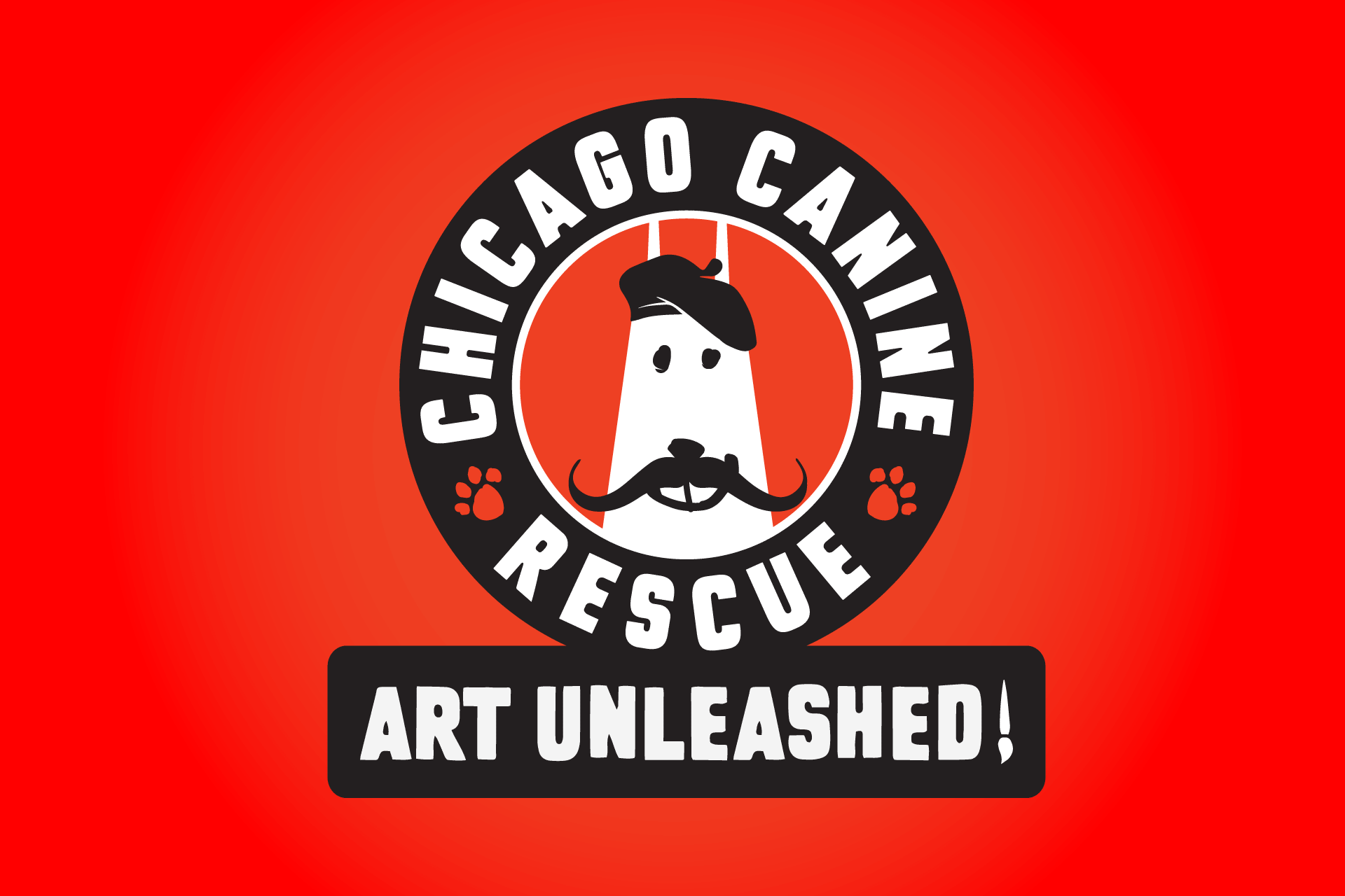 Chicago Canine Rescue Art Unleashed! Logo