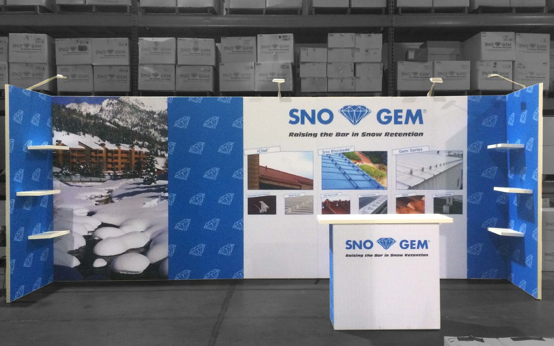 Sno Gem Trade Show Booth - Front